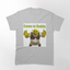 Camiseta Básica Unissex Come To Daddy Shrek Ogro Cinza 