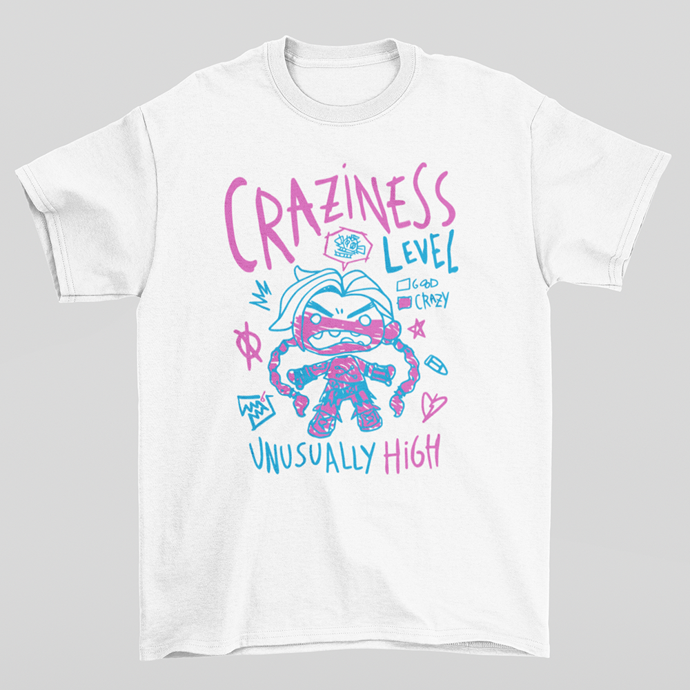 Camiseta Básica Unissex Crazyness Unusually High Branco