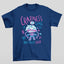 Camiseta Básica Unissex Crazyness Unusually High Azul-marinho