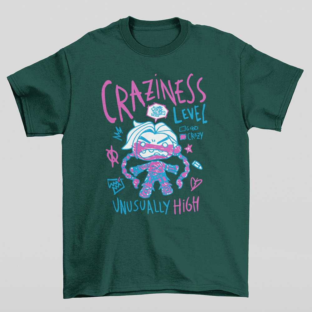 Camiseta Básica Unissex Crazyness Unusually High Verde