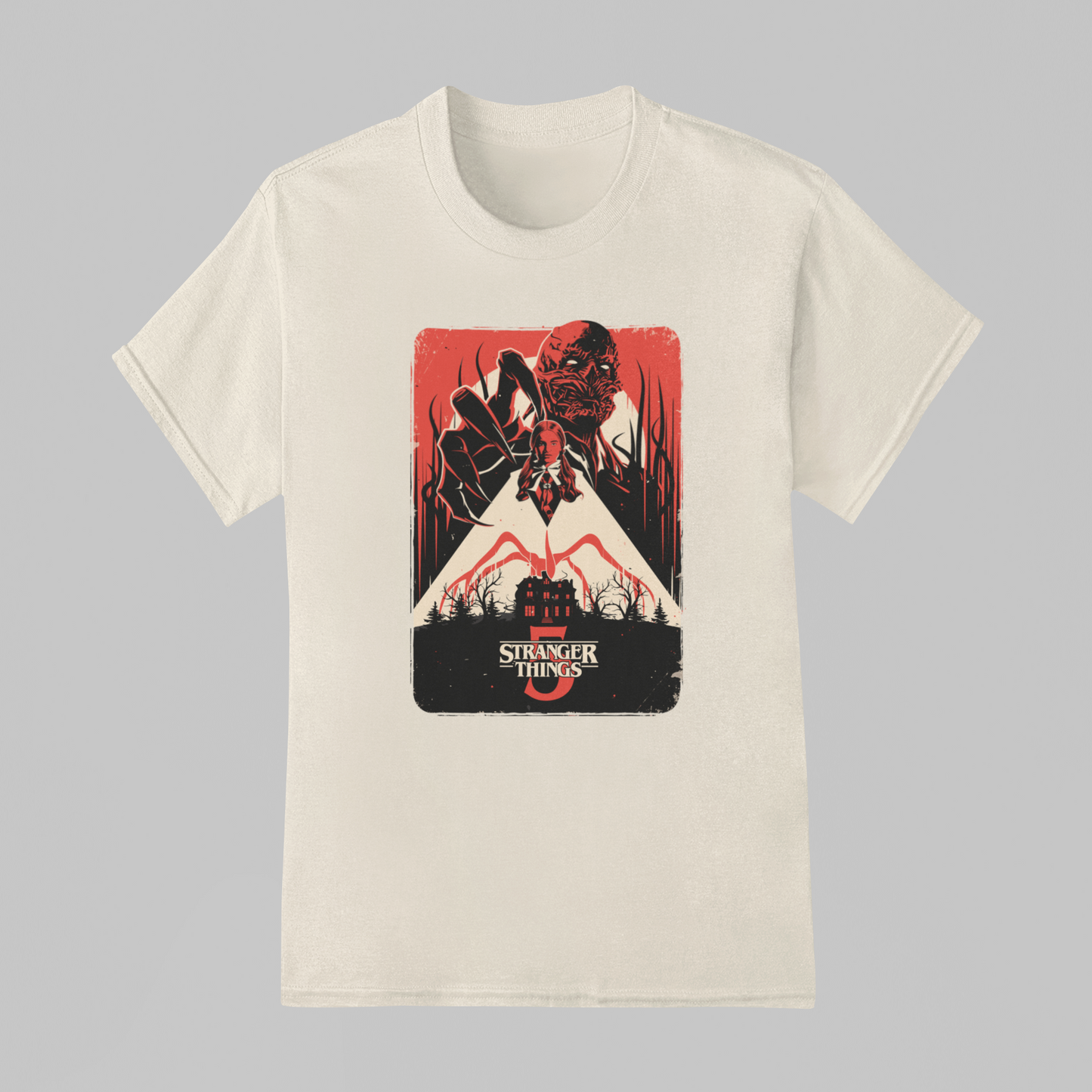 Camiseta Básica Unissex Stranger Things Vecna´s Poster