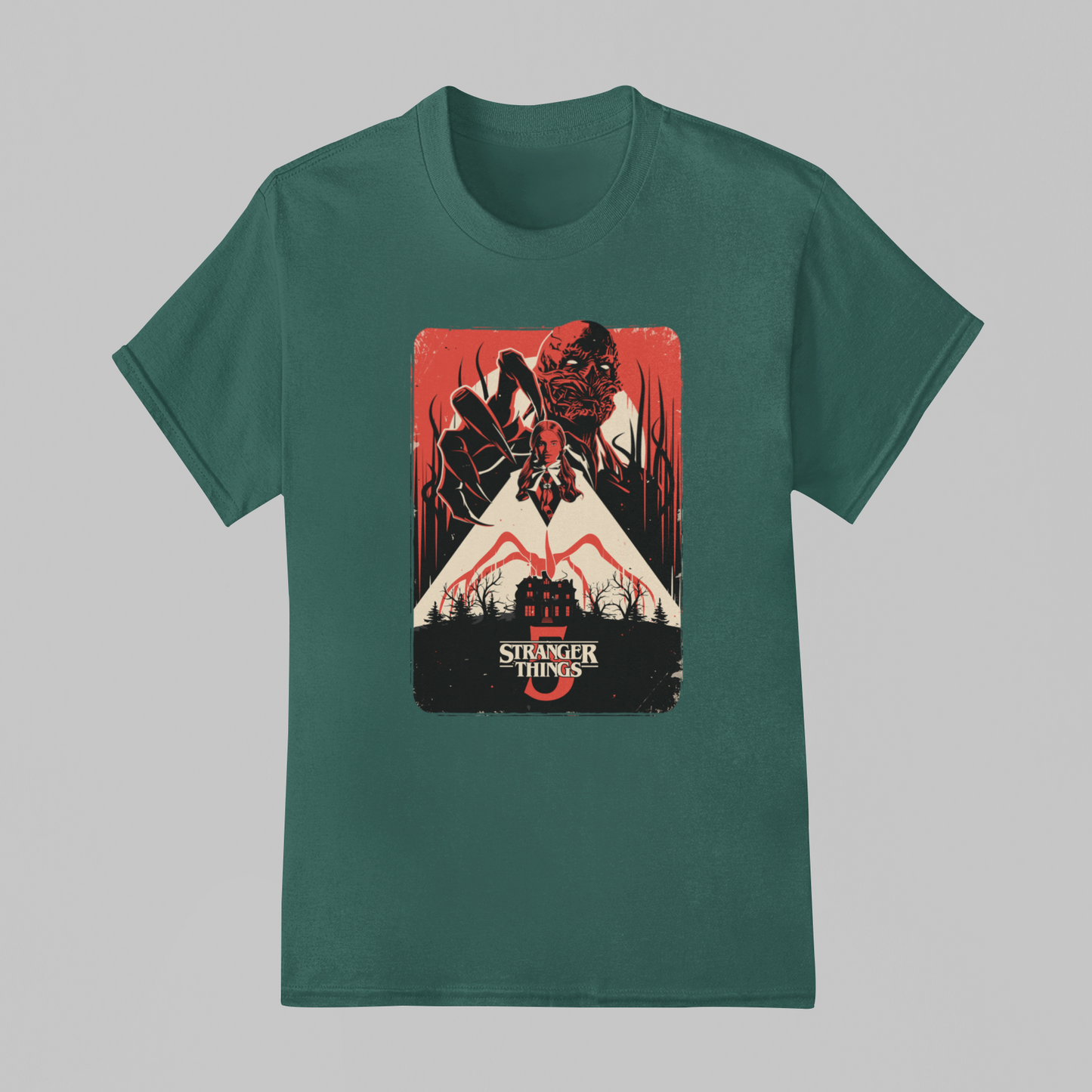 Camiseta Básica Unissex Stranger Things Vecna´s Poster