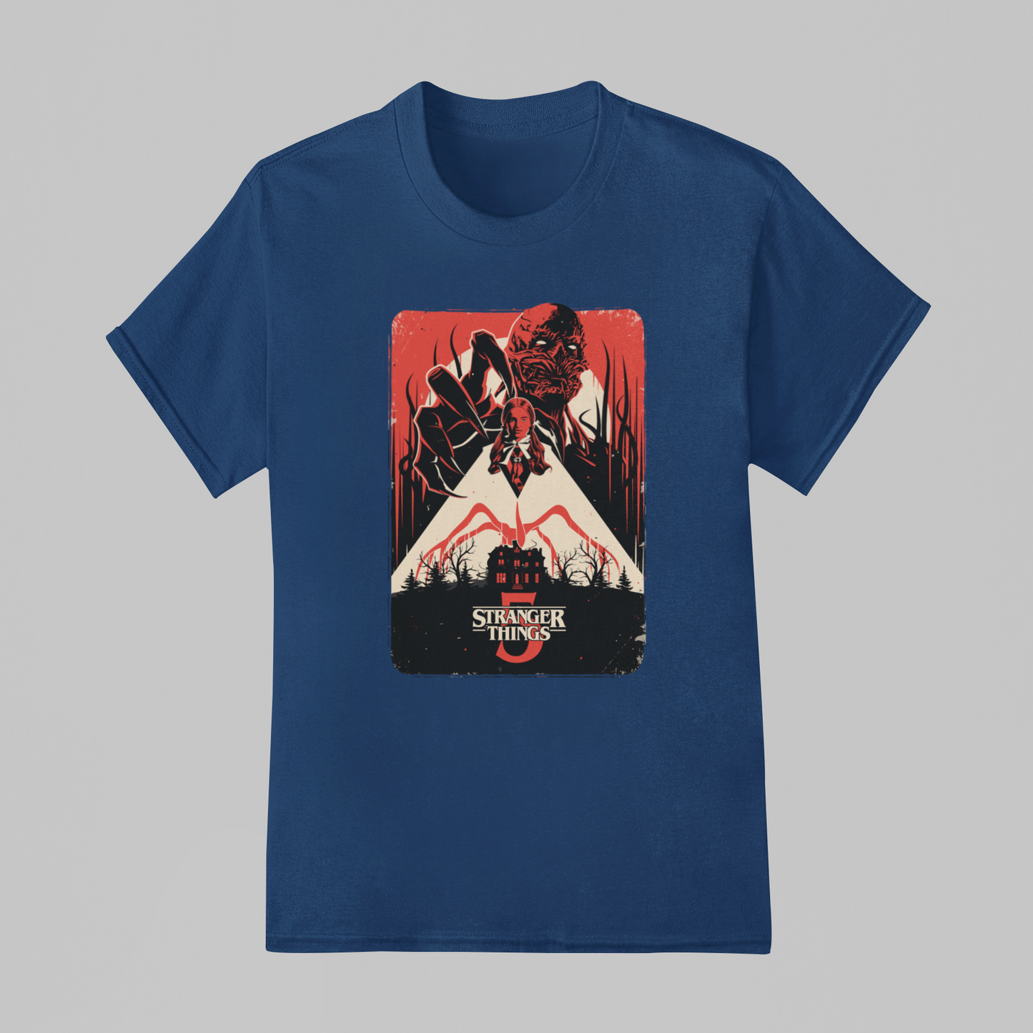Camiseta Básica Unissex Stranger Things Vecna´s Poster