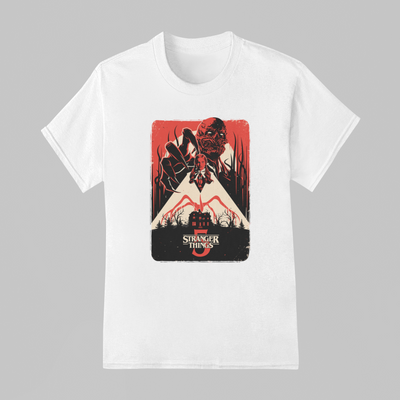 Camiseta Básica Unissex Stranger Things Vecna´s Poster