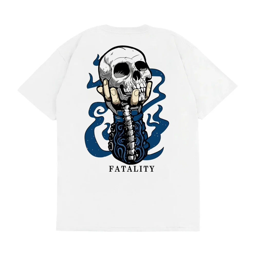 Camiseta Básica Unissex Fatality Mortal Kombat Sub Zero-BRANCO