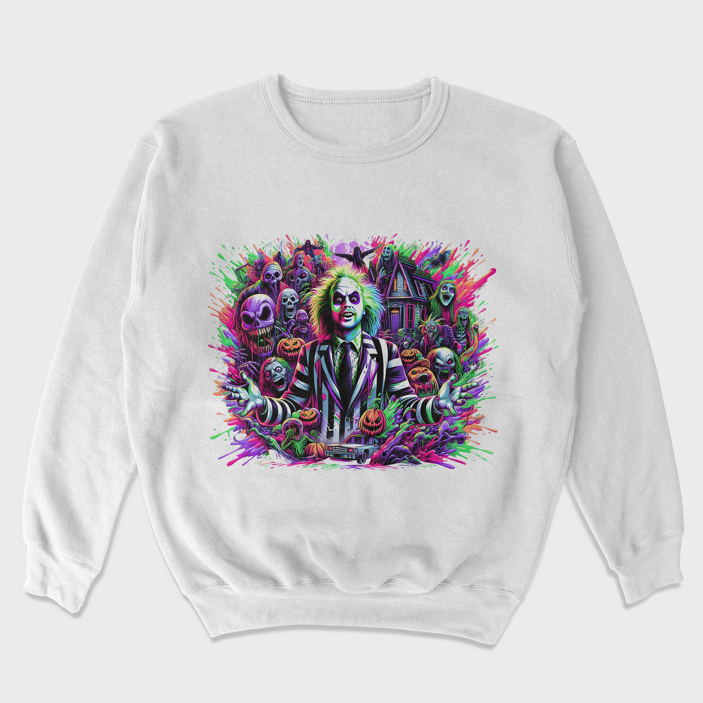 Moletom Gola Redonda Unissex Beetlejuice Movie