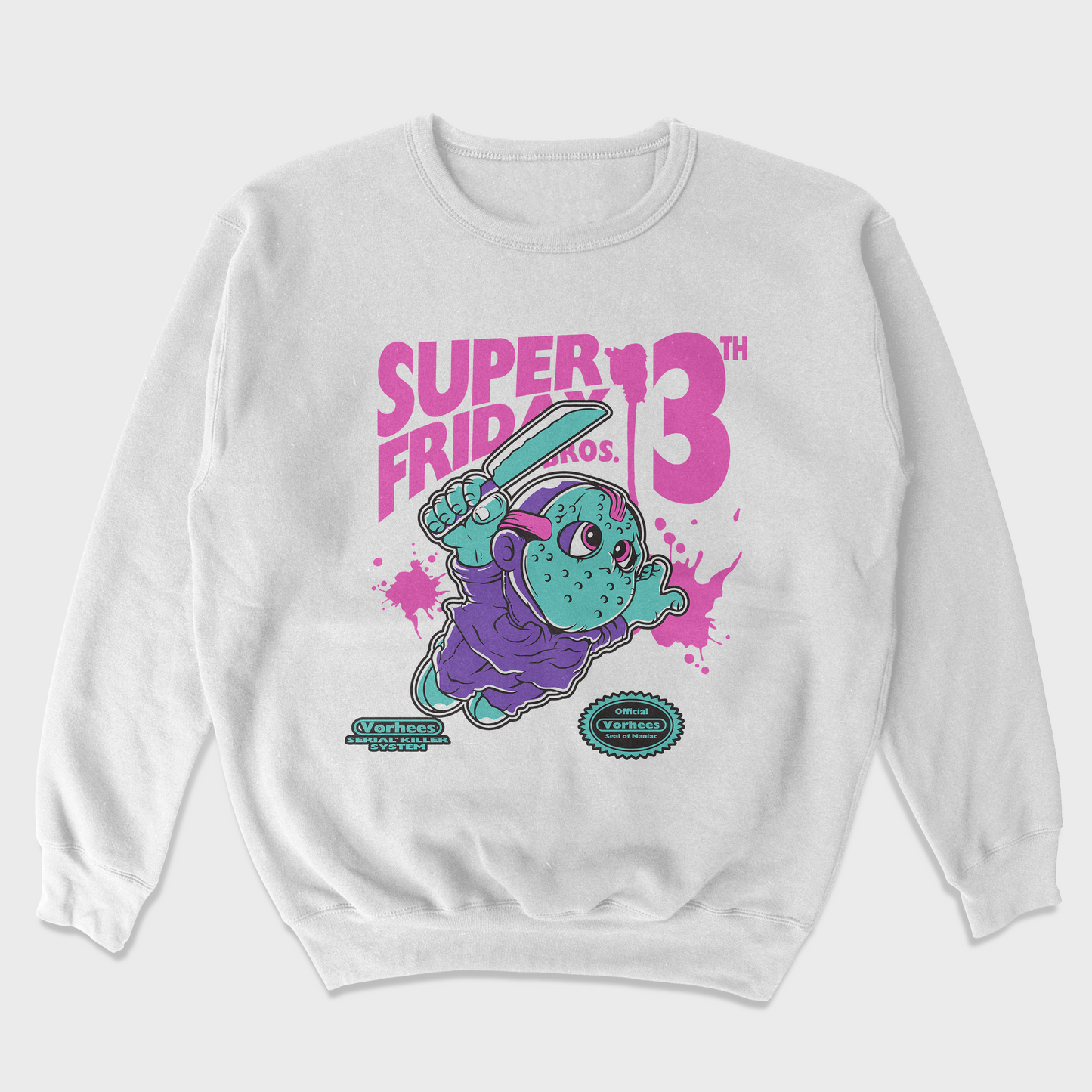 Moletom Gola Redonda Unissex Super Mario Sexta Feira 13