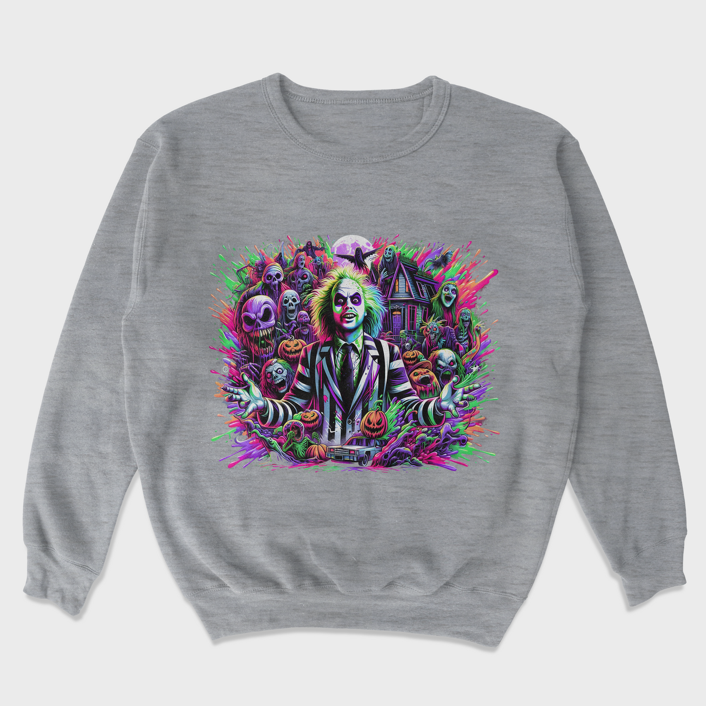 Moletom Gola Redonda Unissex Beetlejuice Movie