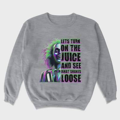 Moletom Gola Redonda Unissex Let's Turn On The Juice Beetlejuice
