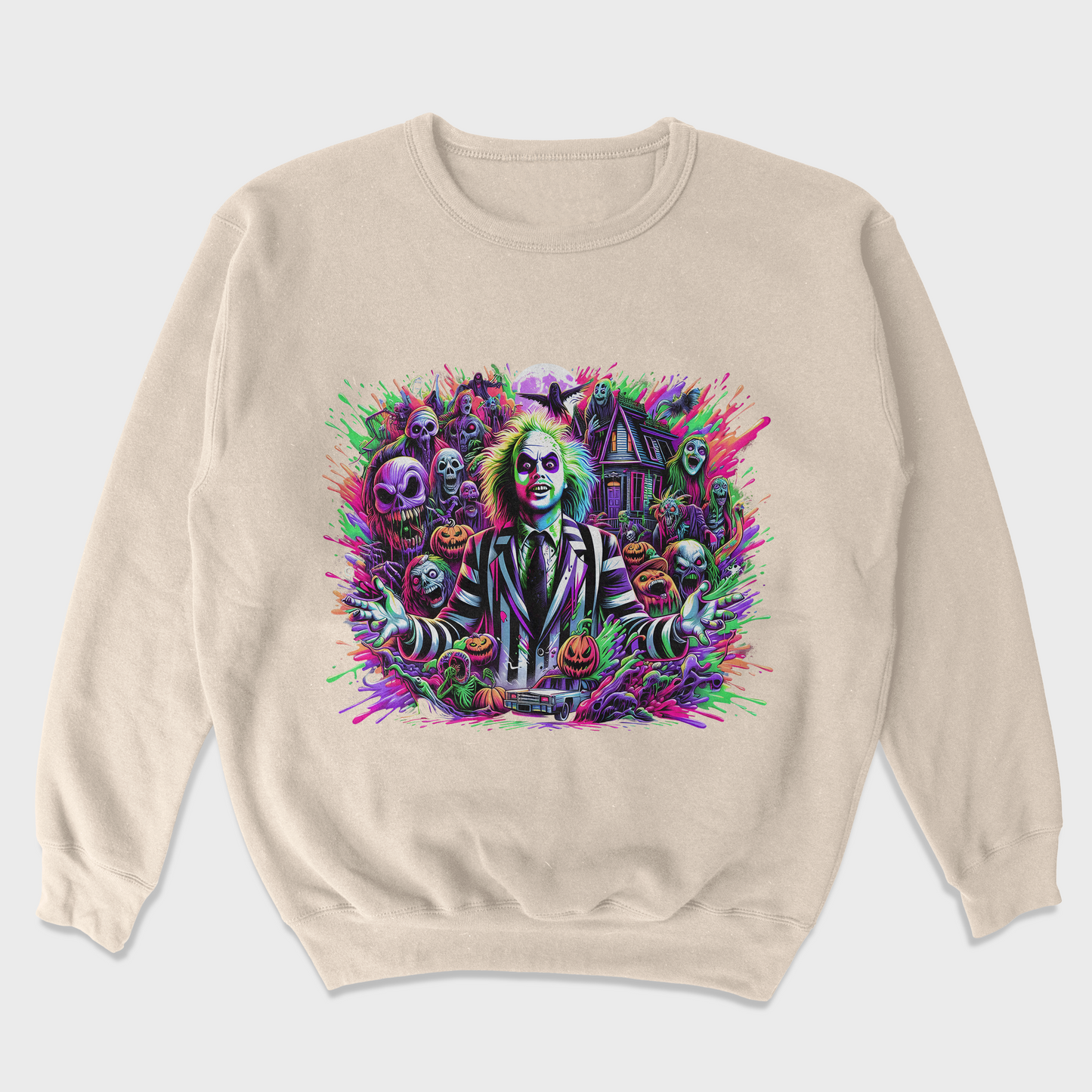 Moletom Gola Redonda Unissex Beetlejuice Movie