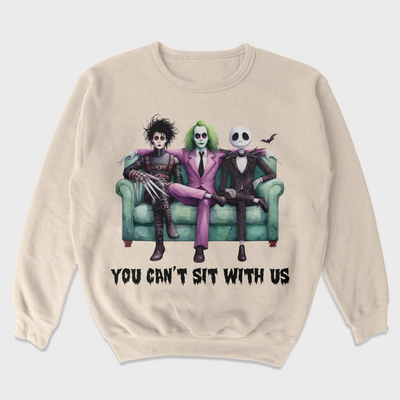 Moletom Gola Redonda Unissex You Can't Sit With Us Beetlejuice