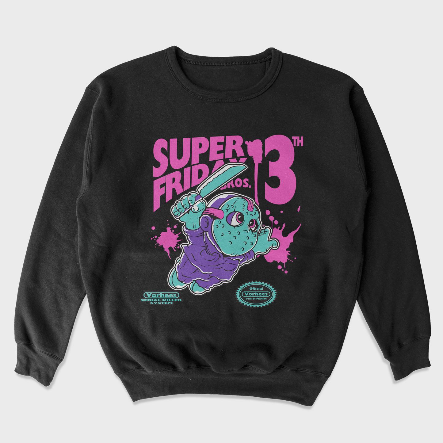 Moletom Gola Redonda Unissex Super Mario Sexta Feira 13