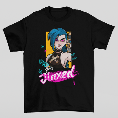Camiseta Básica Unissex Jinx Arcane Preto
