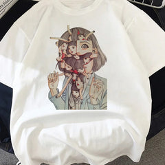 Camiseta Básica Unissex Junji Ito Crazy Girl Demon
