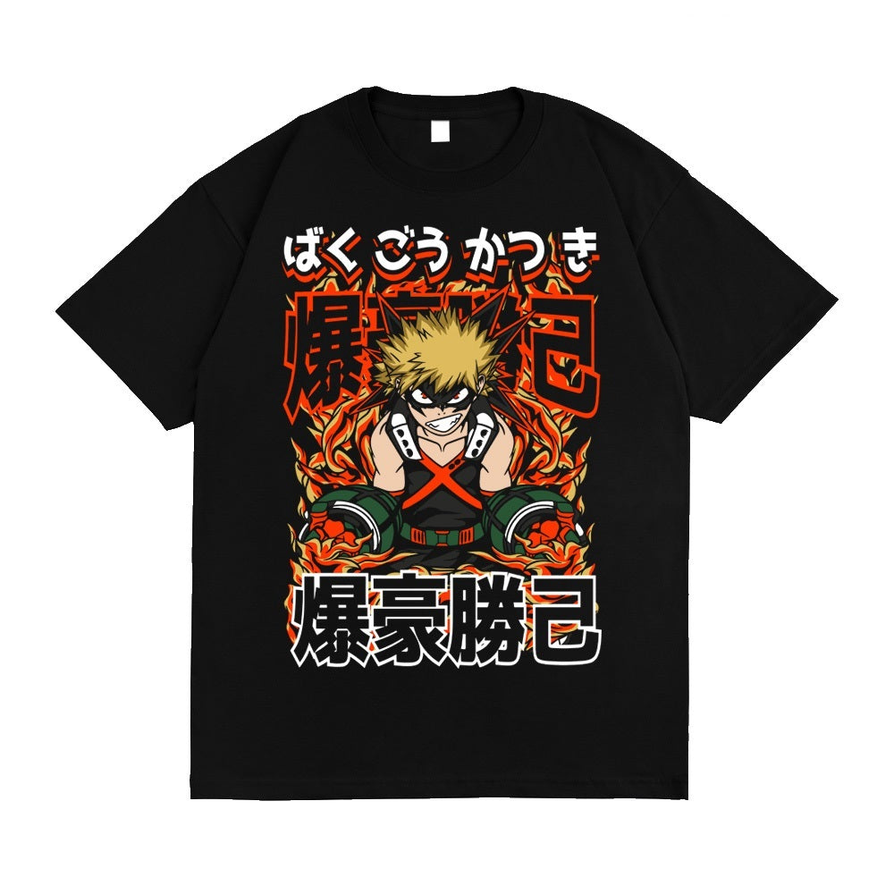 Camiseta Básica Unissex Katsuki Bakugo Boku No Hero Academia