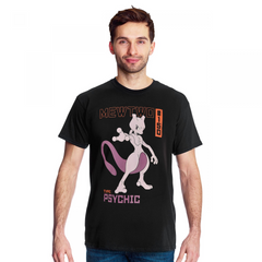 Camiseta Básica Unissex Mewtwo Type Psychic