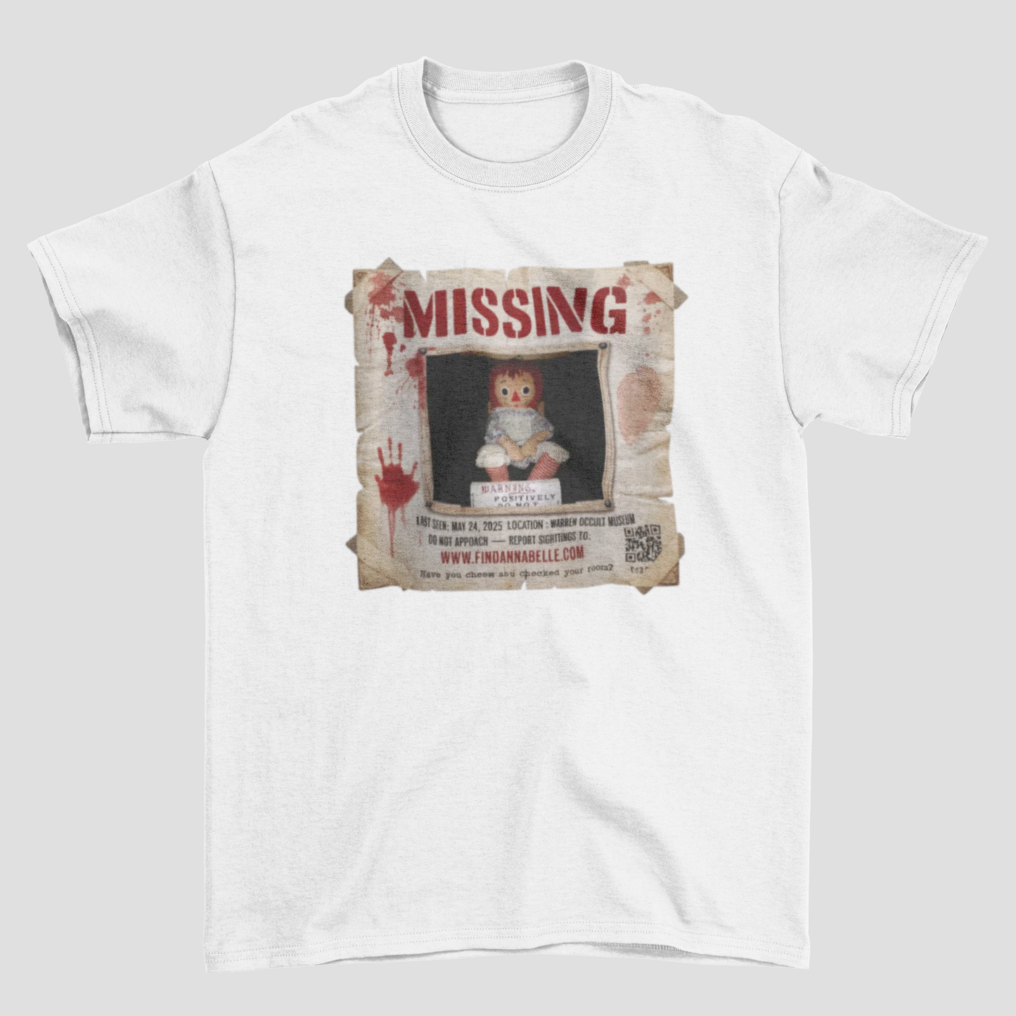 Camiseta Básica Unissex Invocação do Mal Find Annabelle