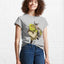 Camiseta Básica Unissex Shrek E Burro Melhores Amigos Cinza