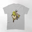 Camiseta Básica Unissex Shrek E Burro Melhores Amigos Cinza