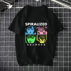 Camiseta Básica Unissex Spiralized Junji Ito Crazy Girl