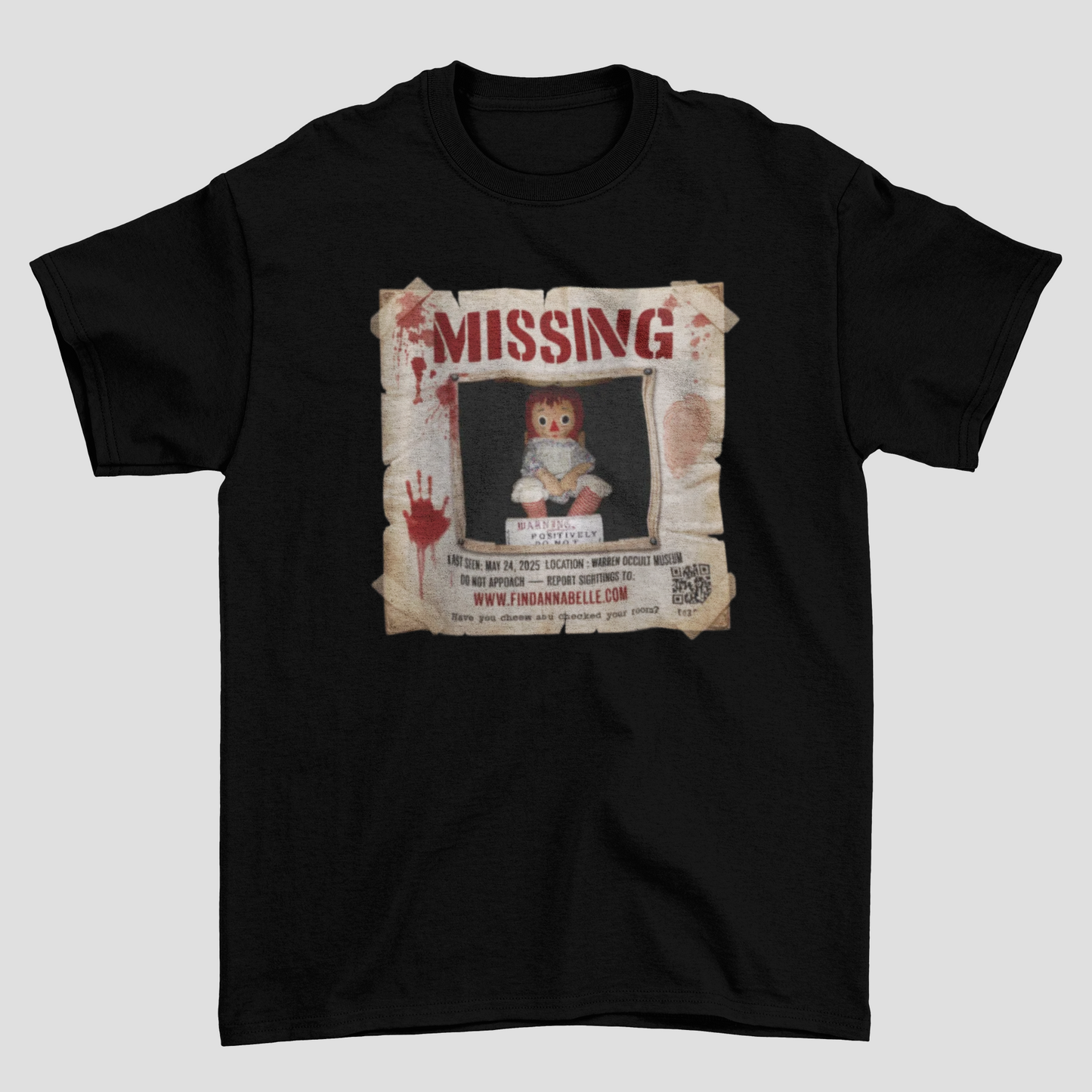 Camiseta Básica Unissex Invocação do Mal Find Annabelle