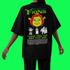 Camiseta Oversized Shrek My Dirty Love Fiona