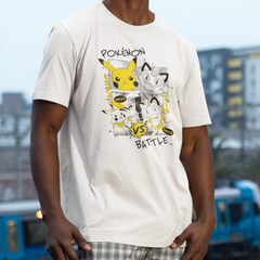 Camiseta Básica Unissex Pokemon Battle
