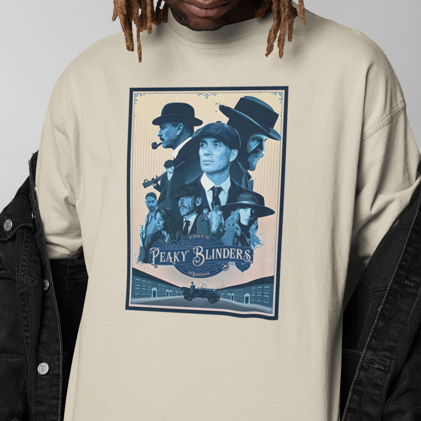 Camiseta Básica Unissex Peaky Blinders Illustration Graphic