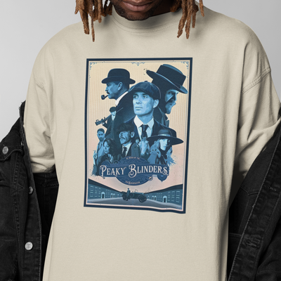 Camiseta Básica Unissex Peaky Blinders Illustration Graphic