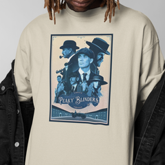 Camiseta Básica Unissex Peaky Blinders Illustration Graphic