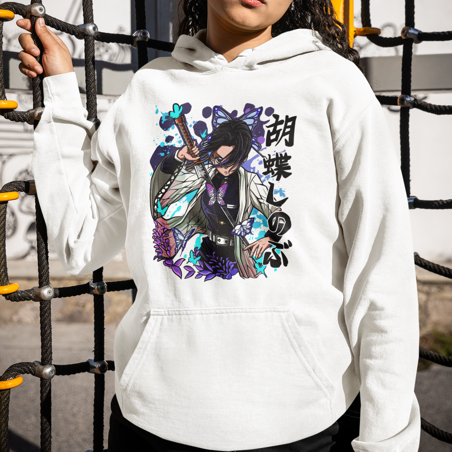 Moletom Canguru Demon Slayer Insect Hashira Poison Sword