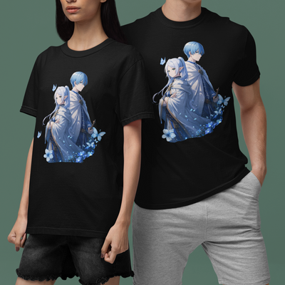 Camiseta Básica Unissex Frieren  Loves Himmel