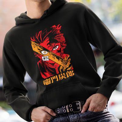 Moletom Canguru Demon Slayer Tanjiro Espada Kanji