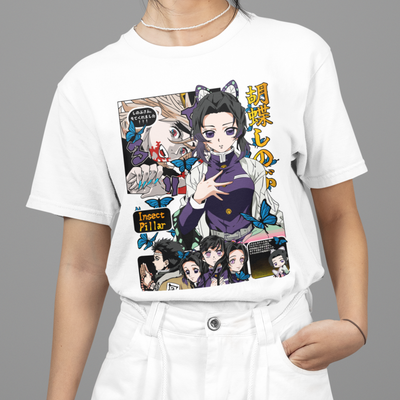 Camiseta Básica Unissex Demon Slayer Shinobu Kocho