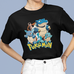 Camiseta Básica Unissex Pokemon Squirtle Evolution