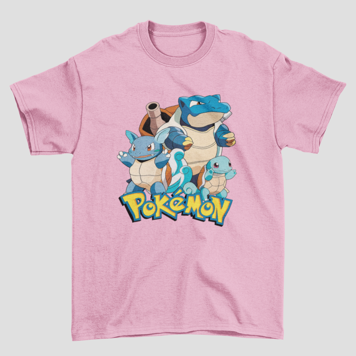 Camiseta Básica Unissex Pokemon Squirtle Evolution