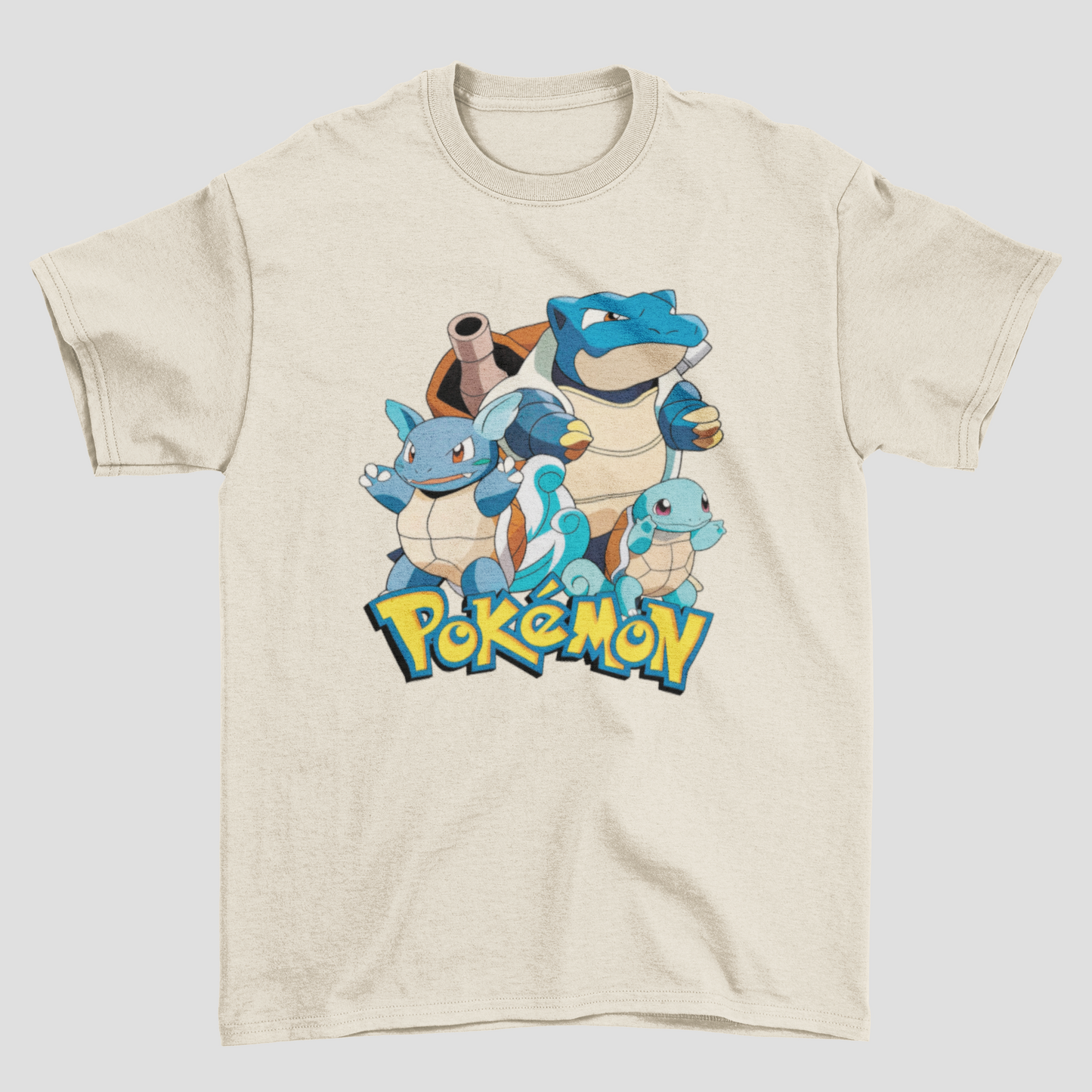 Camiseta Básica Unissex Pokemon Squirtle Evolution