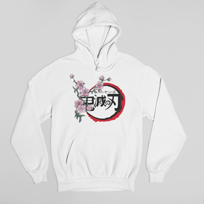 Moletom Canguru Anime Flores Demon Slayer Nezuko Kamado Kimetsu No Yaiba