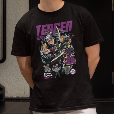 Camiseta Básica Unissex Demon Slayer Tengen Graphic