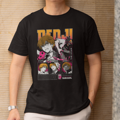 Camiseta Básica Unissex Chainsaw Man Denji Collage