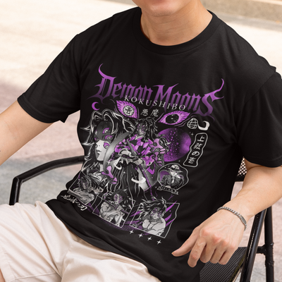 Camiseta Básica Unissex Demon Slayer Kokushibo Graphic