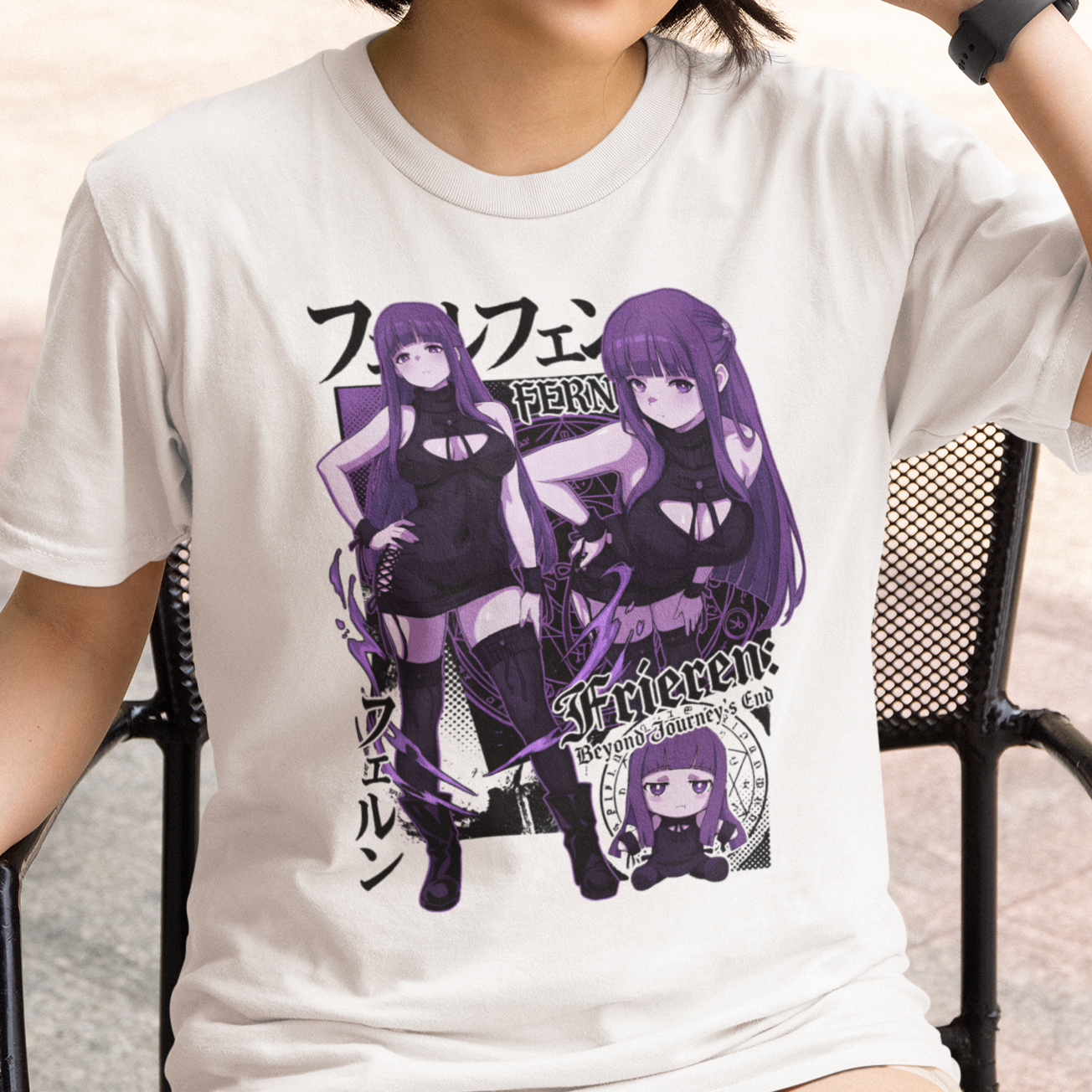 Camiseta Básica Unissex Frieren Fern Graphic