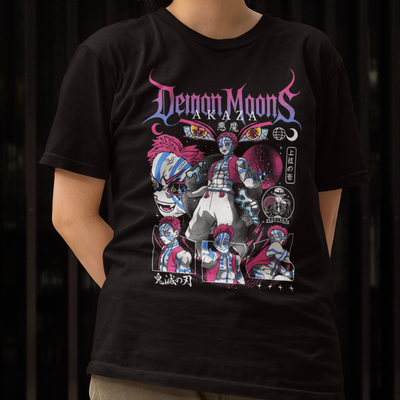 Camiseta Básica Unissex Demon Slayer Akaza Collage