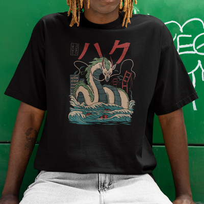 Camiseta Básica Unissex A Viagem de Chihiro Dragon