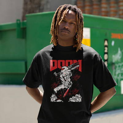 Camiseta Básica Unissex Doom Cranios