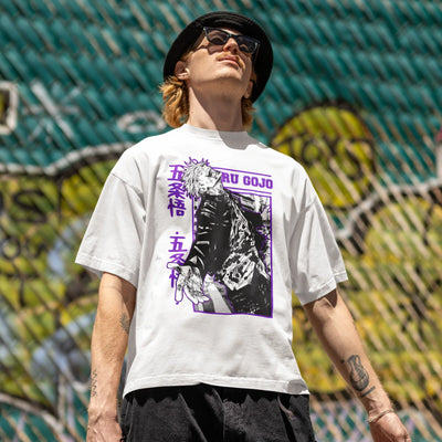 Camiseta Básica Unissex Crazy Gojo Satoru Jujutsu Kaisen