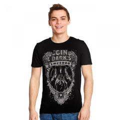 Camiseta Básica Unissex Star Wars Join The Dark Side Emperor