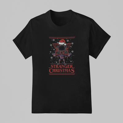 Camiseta Básica Unissex Stranger Things Christmas