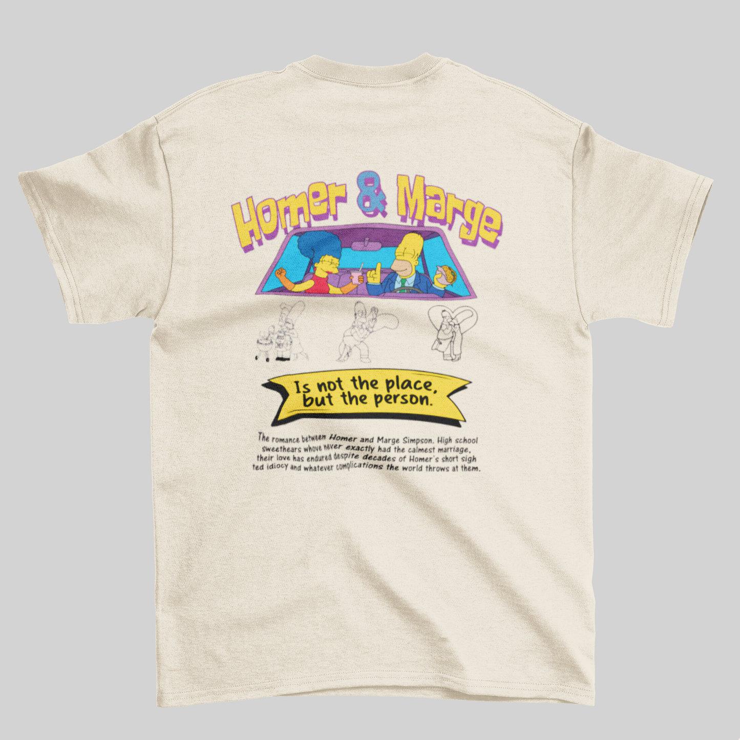 Camiseta Básica Unissex Homer & Marge