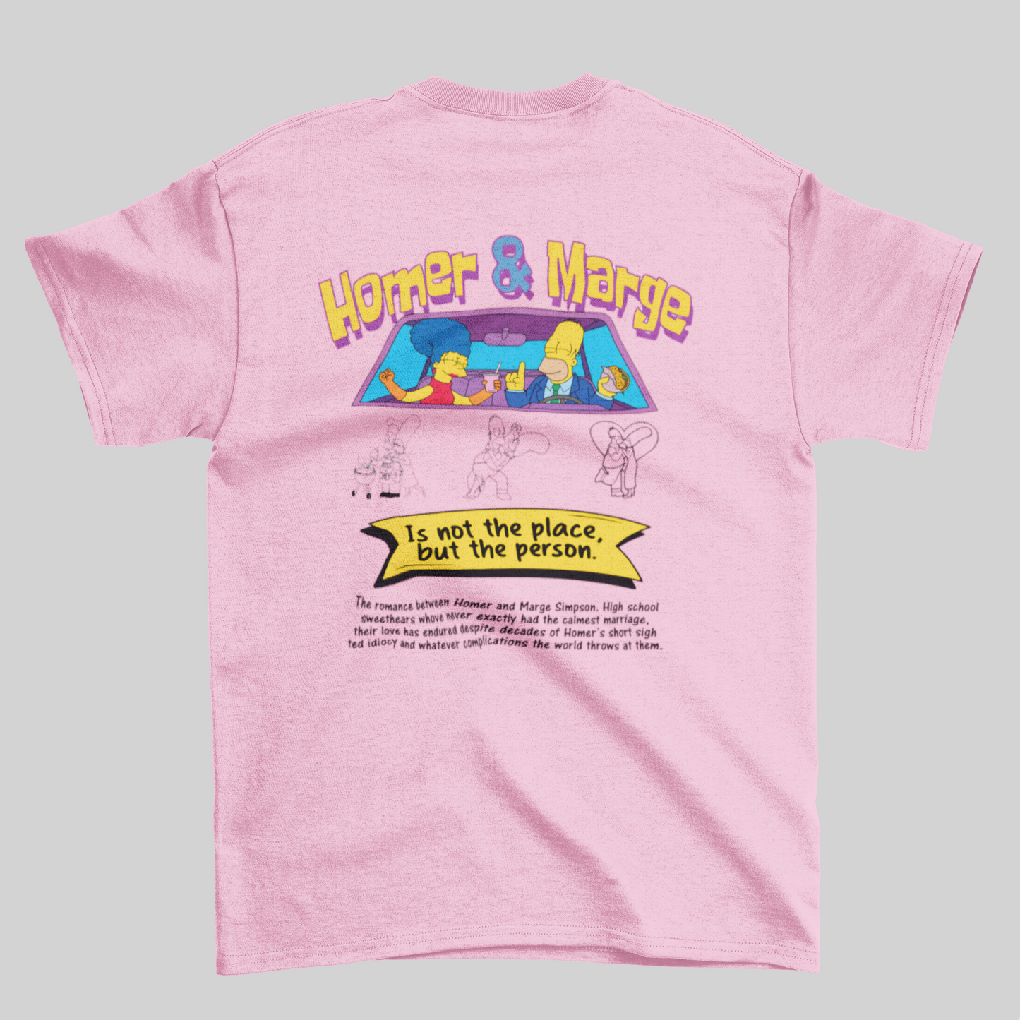 Camiseta Básica Unissex Homer & Marge